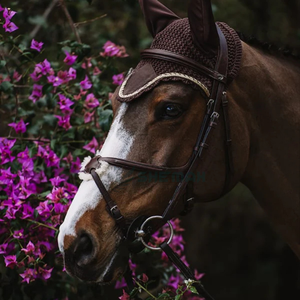 Capó de oreja de caballo de ganchillo transpirable, diseño ligero lavable, capó de mosca ecuestre hecho en Pakistán para un rendimiento cómodo - Product Image 6