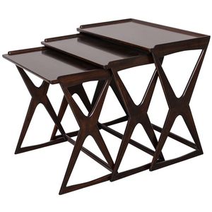 Table gigogne en bois moderne avec finition élégante, parfaite pour la décoration de bureau, de chambre à coucher et de salon - Product Image 5