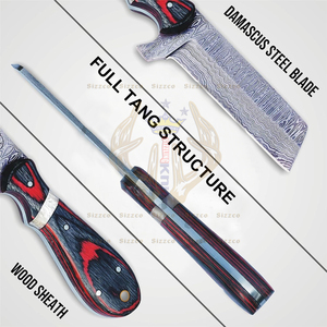 Sizzco มีดล่าสัตว์เหล็กดามัสกัสปรับแต่งได้ทำด้วยมือใบมีดอุตสาหกรรมสกินเนอร์มีดไม้เรซินตั้งแคมป์ - Product Image 4