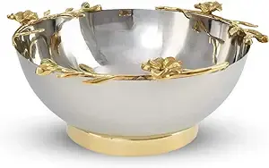 Frutal de Metal moderno, cuenco de plata martillada con trabajo elegante, forma redonda, cuenco para servir con soporte de Metal dorado, decoración moderna de Metal para el hogar - Product Image 6