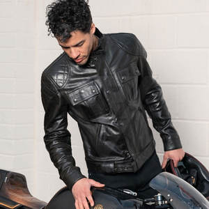 Classic Pu Leather Jacket Men Slim Fit Motorcycle Biker <b>Stand</b> Collar Casual Autumn Spring Fashion Outerwear Italian Design - Product Image 4