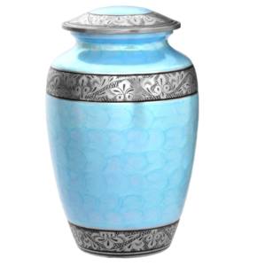 Urnes de crémation en aluminium avec motif de lever du soleil et belle couleur noire autocollant pour les cendres humaines fabriqué en Inde - Product Image 4