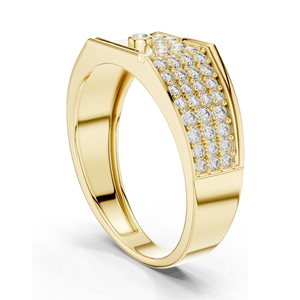 Bague pour femme en diamant de laboratoire 0,421 CT, taille brillant rond, clarté VVS-VS EF, or 18 carats, 14 carats, 10 carats et argent 925, rose, jaune - Product Image 4