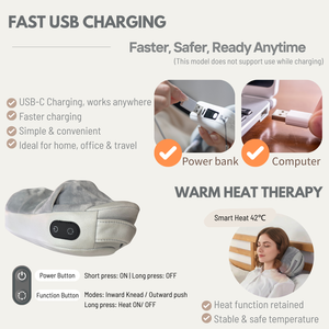 Masajeador de Cuello Shiatsu Inalámbrico 4D Avanzado con Terapia de Calor, Almohada de Amasamiento Profundo para Alivio de Hombros y Espalda Alta - Product Image 5