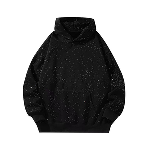 rhinestone hoodie cropped fashion rhinestone hoodie longline style rhinestone hoodie tapered fit - Product Image 5