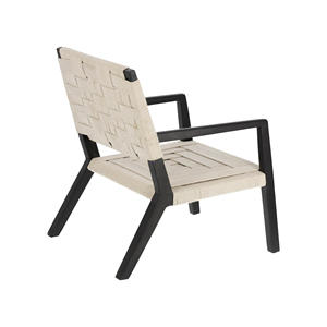 Sillón Moderno de Madera de Teca para Interiores con Ratán de Papel Tejido, Muebles de Sala de Estar, Fabricante Mayorista OEM - Product Image 2