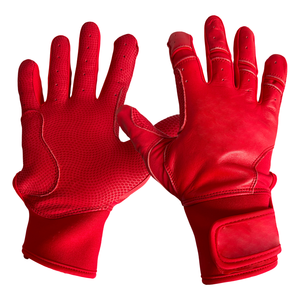 Nouveaux gants de frappe de baseball en cuir à poignet court avec logo personnalisé, fermeture auto-agrippante ambidextre, durables - Product Image 3