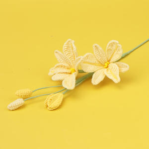 Flores de Orquídea Hechas a Mano con Ganchillo, Ramos Florales Tejidos con Hilo para el Día de San Valentín y Bodas, Orquídeas Artificiales al por Mayor - Product Image 4