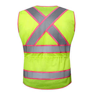 Gilet de sécurité réfléchissant pour la protection, la sécurité, la circulation, la conduite, les travaux de construction, gilet respirant en maille - Product Image 3