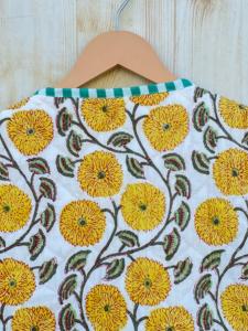 Chaleco de Mujer 100% Algodón Hecho a Mano, Estilo Bohemio Vintage, con Bloques de Colores, Acolchado, Tejido, con Cordón Ajustable, Transpirable y con Rayas - Product Image 2