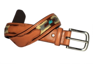 เข็มขัดหนังวัวแท้สำหรับผู้ชายเข็มขัดถักแบบลำลองหัวเข็มขัดอัลลอยแบบปรับได้ - Product Image 3