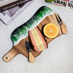 Tabla de Cortar de Madera de Resina Esencial para la Cocina, Hecha de Madera de Acacia y Mango, que Ofrece una Superficie Lisa para los Alimentos - Product Image 3
