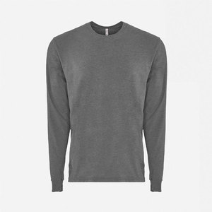 Camiseta de manga larga de ante unisex personalizable, perfecta para la impresión de logotipos personalizados, camisetas lisas en blanco para hombres, transpirables - Product Image 1