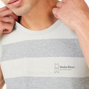 Débardeurs de sport imprimés à col rond, coupe ajustée, sur mesure, faible MOQ, pour hommes, personnalisables, 100 % coton, sans manches, pour l'entraînement - Product Image 5