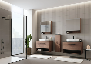 Gabinete de baño de diseño Knidos con puerta y encimera de cerámica - Product Image 3