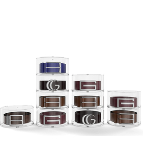 Acrylic Belt Storage <b>Case</b> | Durable Transparent Organizer | Space-Saving Belt Holder for Closet and Travel - Product Image 1