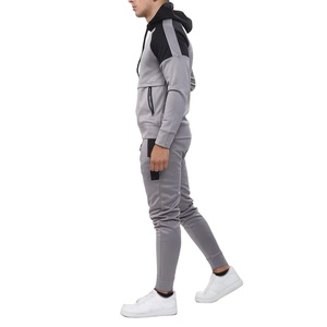 Ensemble de survêtement à capuche pour homme, délavé à l'acide, color block, style streetwear automne, vente en gros, vêtements de sport personnalisés 2026 - Product Image 4