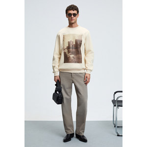 GRIMELANGE ALARIC <b>Men's</b> Round Neck Front Printed Regular Fit <b>Sweatshirt</b> - Product Image 1