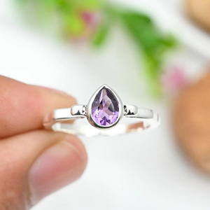 High Quality Supplier <b>Amethyst</b> <b>Ring</b> 925 Sterling Silver Fine Minimalist Jewelry Wedding Party Engagement Anniversary Womans Gift - Product Image 5