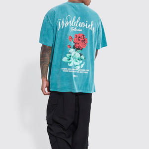 T-shirt surdimensionné délavé T-shirt en coton grunge délavé à l'acide pour hommes et femmes avec épaule tombante et t-shirt vintage - Product Image 5