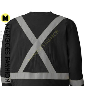 Wholesale Eco-Friendly Safety Reflective Waterproof High Visibility <b>Shirts</b> Customized Logo Long Short Sleeve Options for Men's - Product Image 5