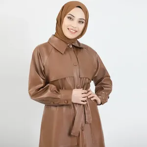 Abrigos largos modestos de lana islámica para invierno, abrigos de alta calidad personalizados de último diseño, calidad prémium, ODM, 2023 - Product Image 2