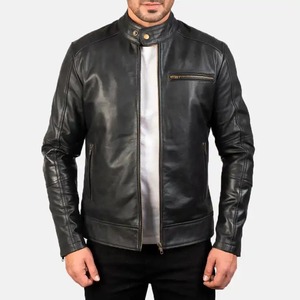 Top Selling <b>Men</b> Stylish <b>Leather</b> <b>Jacket</b> Different Colors Available In Best Price <b>Leather</b> <b>Men</b> <b>Jacket</b> High Quality - Product Image 5