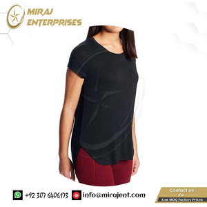 Entrenamiento de las mujeres Yoga Activewear Loose Fit Fitness Tank Top Venta al por mayor Active Tee para culturismo - Product Image 4