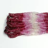 Perles de pierres précieuses rondes facettées en rubis du Mozambique, teintées, 2,5-3,5 mm, pierres de rubis naturelles pour la fabrication de bijoux par un fournisseur en gros