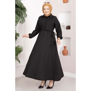 Ensemble deux pièces décontracté en tricot pour femme, robe rayée noire, boléro avec boutons décoratifs, shorts courts ou longs personnalisables pour l'été - Product Image 4