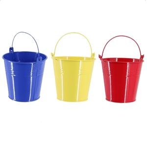 Jardinière de seau de seau en métal de fer de conception classique avec la couleur d'émail de poignée pour le seau de seau utilisable multi d'intérieur et extérieur - Product Image 1