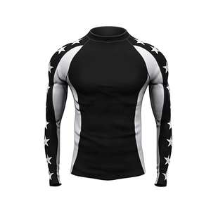 Servicio Personalizado OEM, Camisetas Transpirables con Cuello Redondo para Hombre, Camisetas de Protección UV para BJJ, Fitness, Lucha, Manga Larga, Antibacterianas, de Secado Rápido - Product Image 3