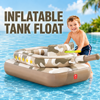 Bateau gonflable camouflage pour enfants avec canon de tir, radeau de piscine anti-retournement sûr pour la plage et la baignade
