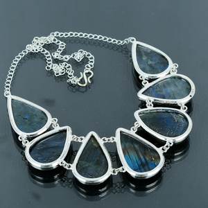 Collier Labradorite Collier en argent sterling 925 Femme - Product Image 4