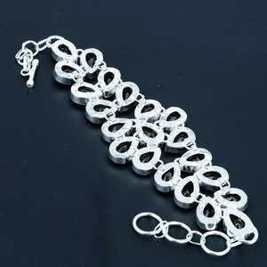 Bracelet en argent sterling 925 avec quartz fumé et pierres précieuses, tenue de mariage, style mignon, plaqué argent, chaîne à maillons pour femmes, chrétien - Product Image 4
