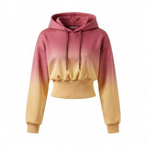 Sudadera Corta de Moda Urbana para Mujer, Cintura Alta, Dobladillo Acanalado, Hombros Caídos, Diseño de Logotipo Personalizado, Color, Precio al por Mayor - Product Image 4