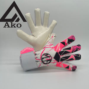 Gants de gardien de but de haute qualité en LATEX, unisexe, logo personnalisé professionnel, imperméables, doigts entiers, réglables par Ako - Product Image 1