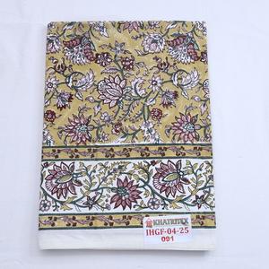 Drap de lit imprimé bloc de main à motif solide élégant en coton 100% léger et respirant pour la décoration de literie d'été - Product Image 3