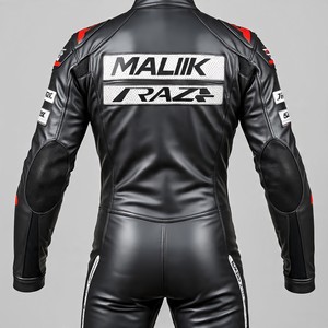 Traje de cuero genuino 100%, marca personalizada/parche, compatibilidad con airbag, exportador de equipo de carreras de seguridad profesional - Product Image 6