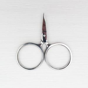 กรรไกรเย็บปักถักร้อยสแตนเลสขนาดเล็กคุณภาพดีที่สุด 2.5 นิ้วพร้อมห่วงนิ้วใหญ่เครื่องมือความงาม - Product Image 3