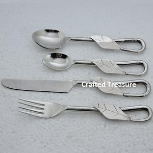 Juego de cubiertos de acero inoxidable Chapado en plata con mango de resina de Color personalizado, juego de cubiertos de mesa, accesorios de cocina, Material metálico - Product Image 6