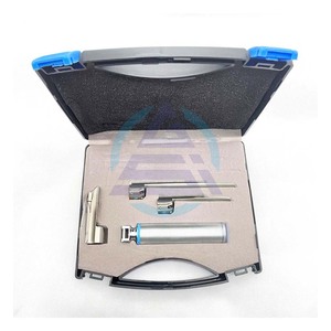 Bombillas LED de fibra óptica para intubación traqueal, Clínica de Hospital, laringoscopio para mascotas, acero inoxidable, tres cuchillas, anestesia Animal - Product Image 1