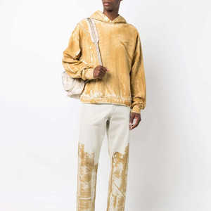 Suministro directo de fábrica, último estilo, Sudadera con capucha con estampado de lavado ácido para hombres, temporada de invierno, Etiqueta Privada, MOQ bajo, sudaderas con capucha térmicas con tinte de corbata - Product Image 2