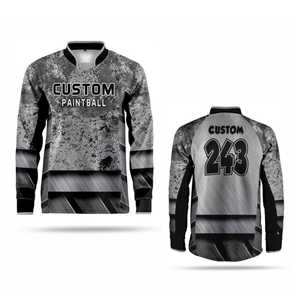Jersey de Paintball personalizado, sublimación completa, secado rápido, tela de malla transpirable, ropa deportiva de manga larga, uniforme de equipo para entrenamiento - Product Image 6