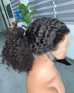 Fournisseur de perruques perruques de cheveux humains pleine dentelle perruque de cheveux transparent en gros os droit, vague d'eau - Product Image 4