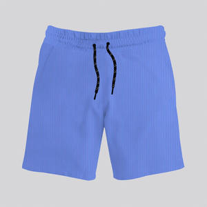 Pantalones Cortos Deportivos Elásticos Azules para Hombre, Color y Talla Personalizados, Transpirables, Ligeros, de Felpa, Hechos en Pakistán - Product Image 1