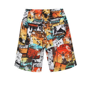 Venta al por mayor de bañadores elásticos para hombre Pantalones cortos de playa de secado rápido bolsillos con cremallera forro de malla transpirable pantalones cortos de playa ecológicos OEM - Product Image 2