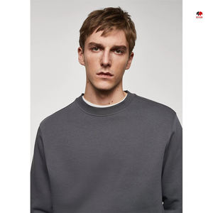 เสื้อฮู้ดดี้ปักลายล่าสุด คอกลม สำหรับผู้ชาย เสื้อสเวตเชิ้ตแบบยูนิเซ็กซ์ สกรีนโลโก้ได้ ผ้าฝ้าย 100% สไตล์วินเทจ เสื้อสเวตเชิ้ตคอกลมแบบเรียบ - Product Image 4