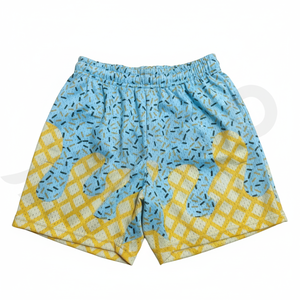 กางเกงขาสั้นตาข่ายแห้งเร็วสำหรับผู้ชายกางเกงขาสั้นตาข่ายแบบลำลองสำหรับฤดูร้อนของผู้ชายระบายอากาศได้ดีออกแบบโลโก้หัวใจได้ตามต้องการ - Product Image 2