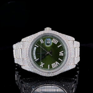 Reloj Deportivo de Lujo Miyota, de Cuarzo Analógico, con Acero Inoxidable, Diamantes Moissanite, Estilo Hip Hop, Hecho a Mano, Resistente al Agua de 3-5 ATM - Product Image 3